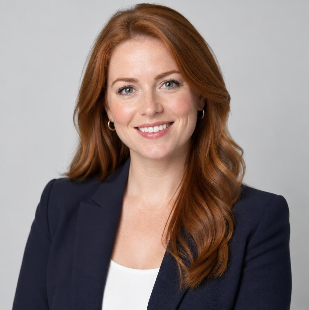Portrait of a confident female TV presenter smiling